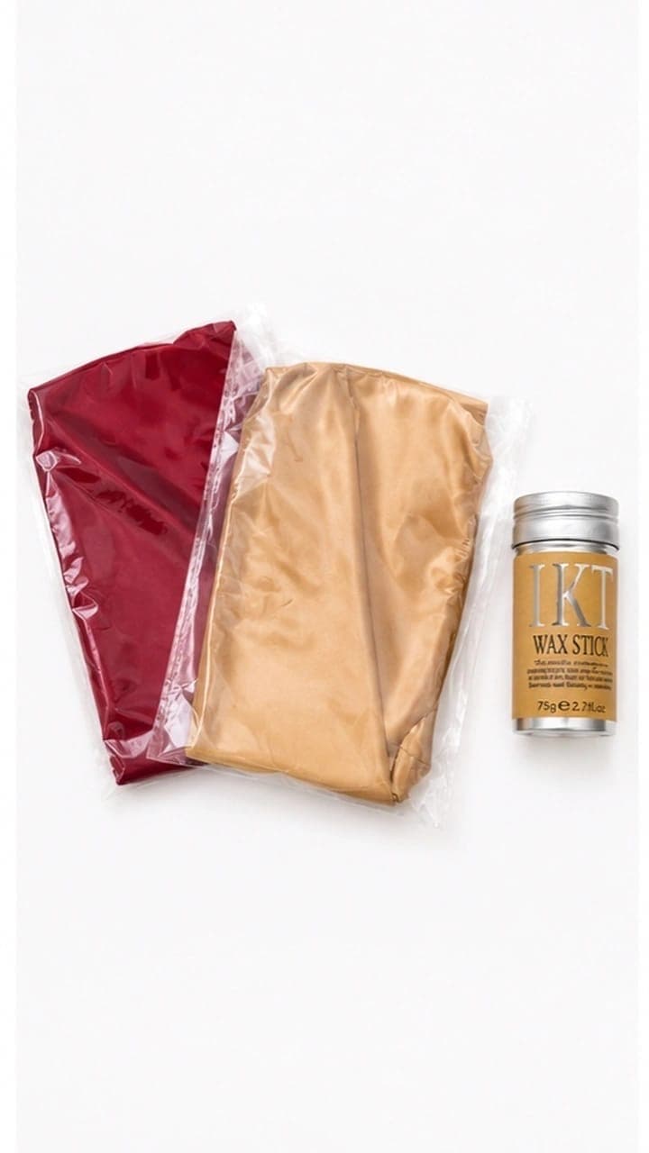 Kit de 2 bonnets en satin réversible +1 cire coiffante